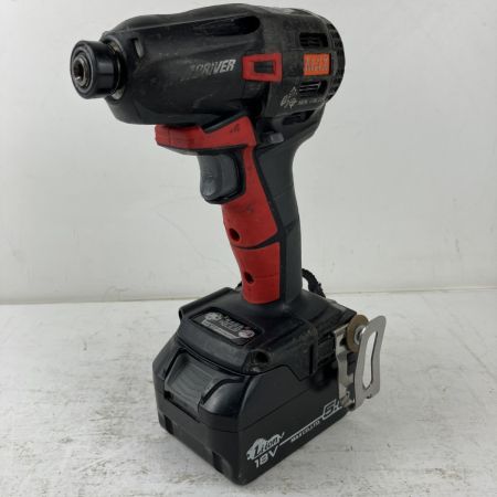 ЗЗ MAX マックス 18v インパクトドライバ バッテリーx2 充電器 ケース付 PJ-SD102-B2C ブラック×レッド