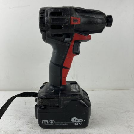 ЗЗ MAX マックス 18v インパクトドライバ バッテリーx2 充電器 ケース付 PJ-SD102-B2C ブラック×レッド