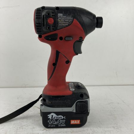 ЗЗ MAX マックス 14.4v インパクトドライバ バッテリーx1 充電器 ケース付 PJ-ID144 レッド×ブラック