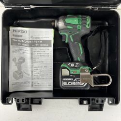 ЗЗ HiKOKI ハイコーキ 14.4v インパクトドライバ バッテリーx1 ケース付 ※充電器無し WH14DDL2 グリーン×ブラック Cランク