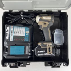 ЗЗ MAKITA マキタ 18v 充電式インパクトドライバ バッテリーx1 充電器 ケース付 TD171D ブラウン Bランク