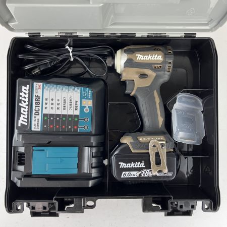 ЗЗ MAKITA マキタ 18v 充電式インパクトドライバ バッテリーx1 充電器 ケース付 TD171D ブラウン