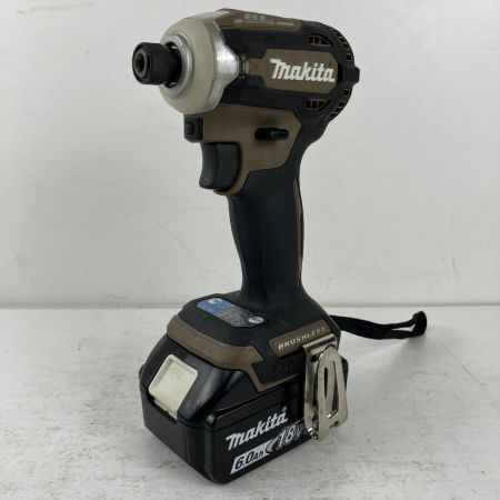 ЗЗ MAKITA マキタ 18v 充電式インパクトドライバ バッテリーx1 充電器 ケース付 TD171D ブラウン