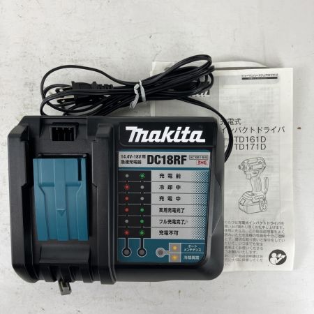 ЗЗ MAKITA マキタ 18v 充電式インパクトドライバ バッテリーx1 充電器 ケース付 TD171D ブラウン