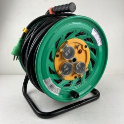 ЗЗ NICHIDO 100v 50m コードリール ドラム FW-E53 グリーン Bランク