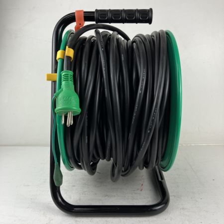 ЗЗ NICHIDO 100v 50m コードリール ドラム FW-E53 グリーン