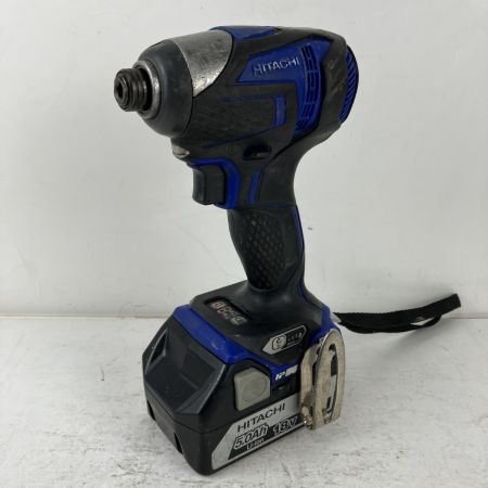ЗЗ HITACHI 日立 18v 充電式インパクトドライバ バッテリーx1 充電器 ケース付 WH18DDL ブラック×ブルー