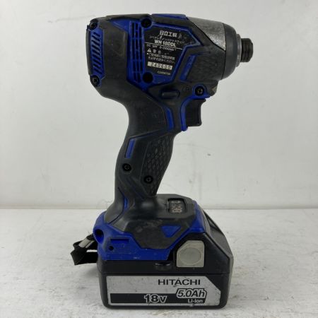 ЗЗ HITACHI 日立 18v 充電式インパクトドライバ バッテリーx1 充電器 ケース付 WH18DDL ブラック×ブルー