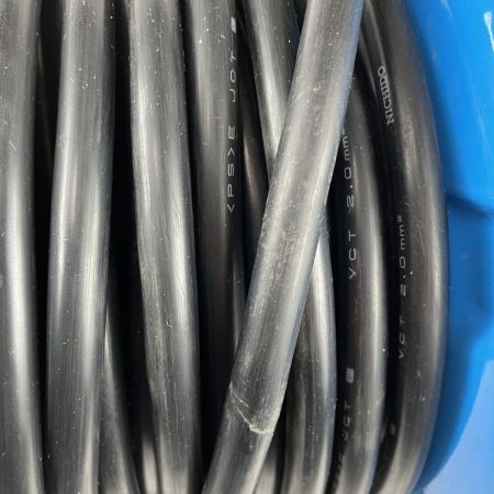 ЗЗ NICHIDO 100v 30m コードリール ドラム NPW-EK33RE スカイブルー