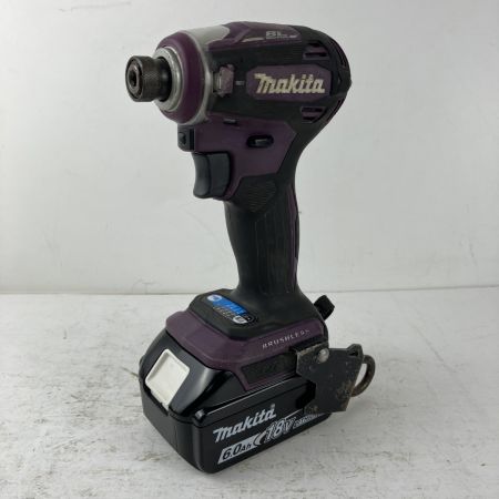ЗЗ MAKITA マキタ 18v 充電式インパクトドライバ バッテリーx2 充電器 ケース付 TD172D パープル