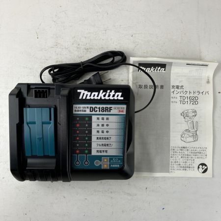 ЗЗ MAKITA マキタ 18v 充電式インパクトドライバ バッテリーx2 充電器 ケース付 TD172D パープル