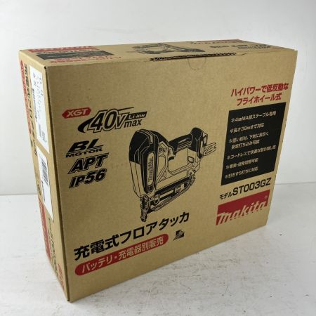 ЗЗ MAKITA マキタ 40v 38mm 充電式フロアタッカ 取説 箱付 ※バッテリー、充電器無し ST003G ブルー