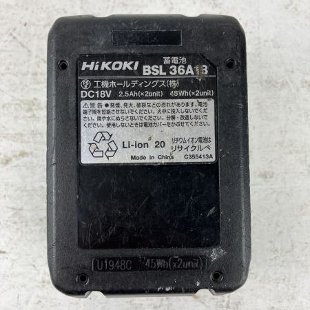 ЗЗ HITACHI 日立 18v 165mm コードレス丸のこ バッテリーx1付 ※充電器無し C18DBAL グリーン