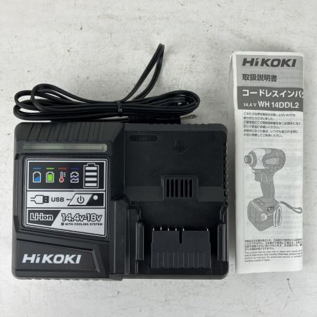 ЗЗ HiKOKI ハイコーキ 14.4v インパクトドライバ バッテリーx2 充電器 ケース付 WH14DDL2 ショッキングピンク