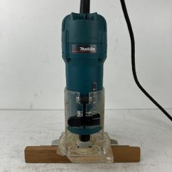 ЗЗ MAKITA マキタ 100v トリマ ガイド付 ※ベース割れ有 3707F ブルー Cランク