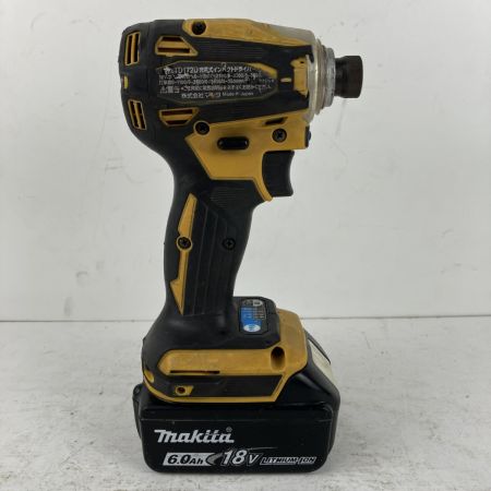 MAKITA マキタ 18v 充電式インパクトドライバ バッテリーx1付 ※充電器無し TD172D イエロー