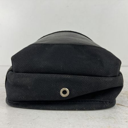 ЗЗ KNICKS 鳶職向仕様ツーウェイタイプヌメ革2段腰袋 チェーン金具 ベルトループ付 KBS-201TB ブラック