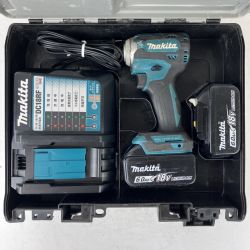 ЗЗ MAKITA マキタ 18v 充電式インパクトドライバ バッテリーx2 充電器 ケース付 TD171D ブルー Cランク