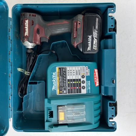 ЗЗ MAKITA マキタ 18v インパクトドライバ　バッテリーx1 充電器 ケース付 TD171D オーセンティックレッド