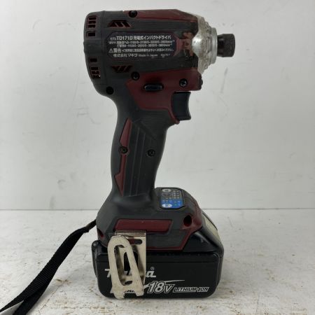 ЗЗ MAKITA マキタ 18v インパクトドライバ　バッテリーx1 充電器 ケース付 TD171D オーセンティックレッド