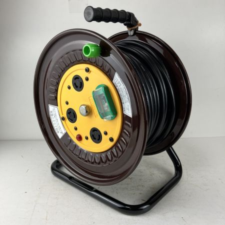 ЗЗ NICHIDO 日動 単相200v 30m コードリール ドラム ND-EB230L-20A ブラウン