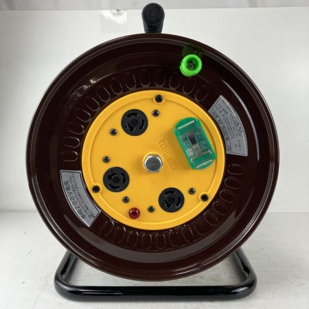 ЗЗ NICHIDO 日動 単相200v 30m コードリール ドラム ND-EB230L-20A ブラウン