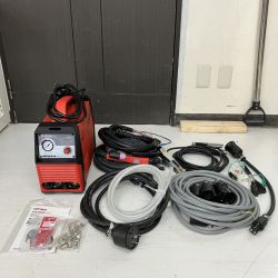 ЗЗ YOTUKA 100v/200v エアプラズマカッター ガン クリップ エアホース プラグ付 YS-CUT50DP レッド Bランク