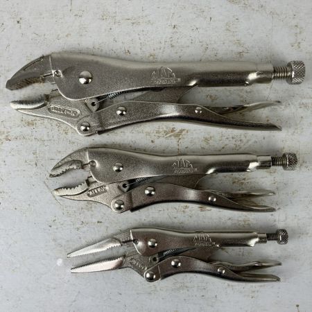 ЗЗ MAC TOOLS マック 3Pc. ロッキングプライヤーセット ケース付 MLP3SET シルバー