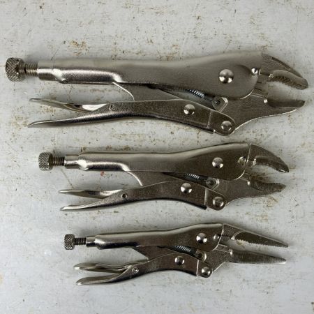ЗЗ MAC TOOLS マック 3Pc. ロッキングプライヤーセット ケース付 MLP3SET シルバー