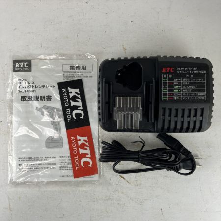 ЗЗ KTC ケーティーシー 18v 19mm コードレスインパクトレンチ バッテリーx2 充電器 ケース付 JAE681 ブラック