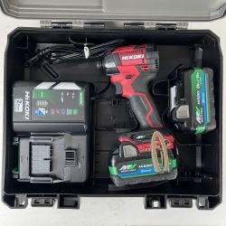 ЗЗ HiKOKI ハイコーキ 36v インパクトドライバ バッテリーx2 充電器 ケース付 WH36DD スコーピオンレッド Bランク