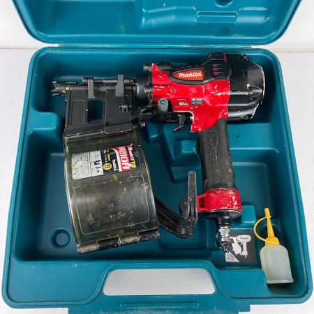ЗЗ MAKITA マキタ 85mm 高圧 エア釘打ち機 ケース付 AN810H レッド