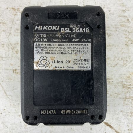 ЗЗ HiKOKI ハイコーキ 36v 12.7mm インパクトレンチ バッテリーx1 ケース付※充電器無し WR36DH グリーン