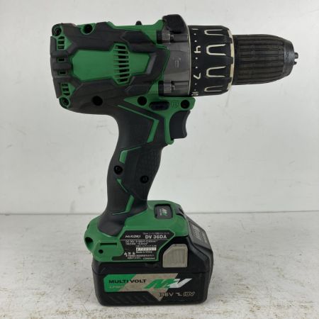ЗЗ HiKOKI ハイコーキ 36v 13mm 振動ドライバドリル バッテリーx1 ハンドル ケース付 DV36DA グリーン