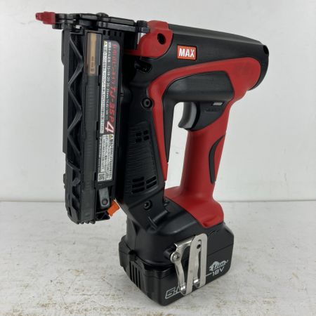 ЗЗ MAX マックス 14.4v/18v 35mm ピンネイラ バッテリーx1 充電器 ケース付 TJ-35P4 レッド×ブラック
