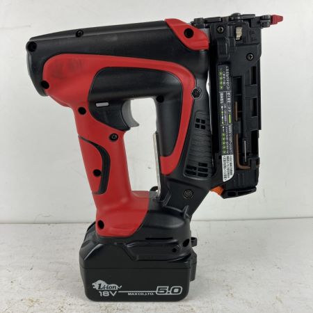 ЗЗ MAX マックス 14.4v/18v 35mm ピンネイラ バッテリーx1 充電器 ケース付 TJ-35P4 レッド×ブラック