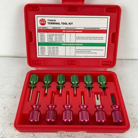 ЗЗ MAC TOOLS マック ターミナルツールキット 12個 ケース付 TT96030 レッド