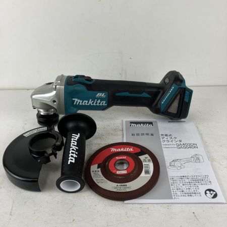 ЗЗ MAKITA マキタ 18v 125mm 充電式ディスクグラインダ 取説 外箱付※バッテリー、充電器無し GA504D ブルー