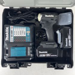 ЗЗ MAKITA マキタ 18v 充電式インパクトドライバ バッテリーx2 充電器 ケース付 TD171D ブラック Aランク