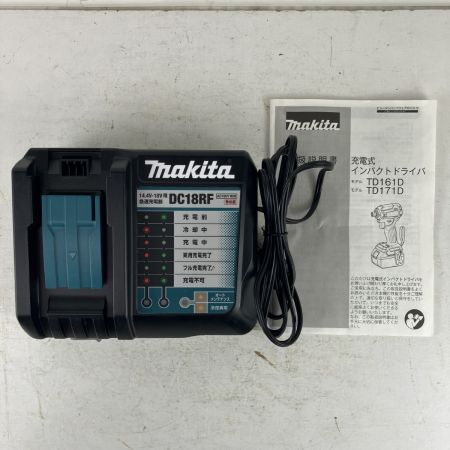 ЗЗ MAKITA マキタ 18v 充電式インパクトドライバ バッテリーx2 充電器 ケース付 TD171D ブラック