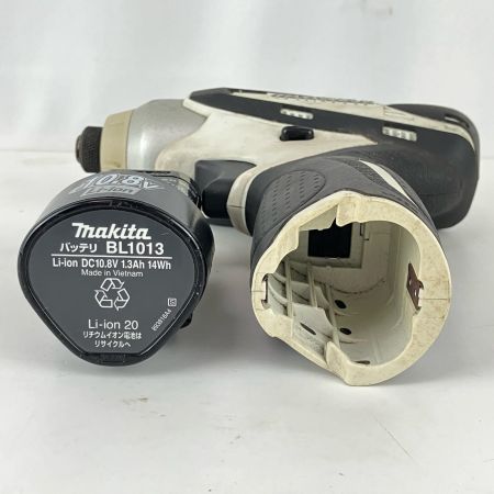 ЗЗ MAKITA マキタ 10.8v インパクトドライバ 充電器 バッテリー×1 ケース付 TD090D ホワイト