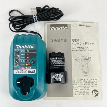 ЗЗ MAKITA マキタ 10.8v インパクトドライバ 充電器 バッテリー×1 ケース付 TD090D ホワイト