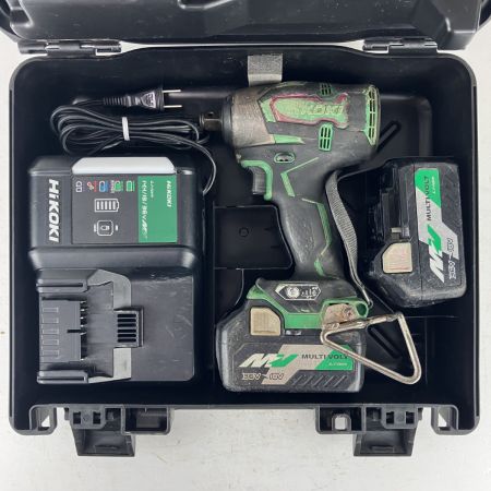 ЗЗ HiKOKI ハイコーキ 36v 12.7mm インパクトレンチ バッテリーx2 充電器 ケース付 WR36DC グリーン