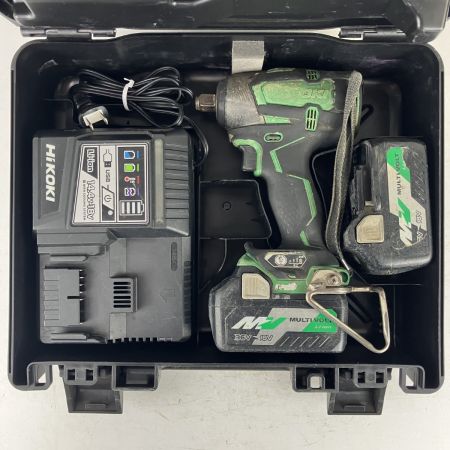ЗЗ HiKOKI ハイコーキ 36v 12.7mm インパクトレンチ バッテリーx2 充電器 ケース付 WR36DC グリーン
