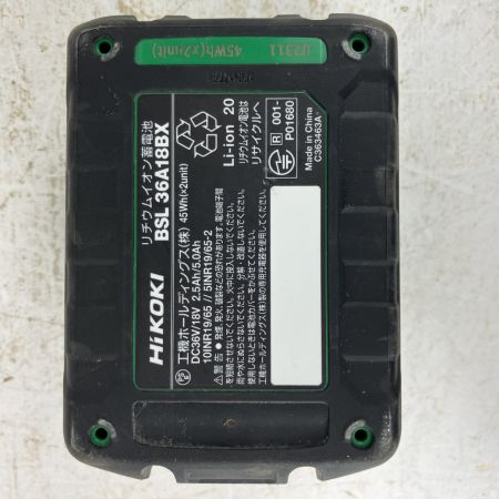 ЗЗ HiKOKI ハイコーキ 36v インパクトドライバ バッテリーx1付 ※充電器無し WH36DC オリーブ