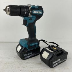 ЗЗ MAKITA マキタ 18v 充電式震動ドライバドリル バッテリーx2付 ※充電器無し HP487D ブルー Cランク