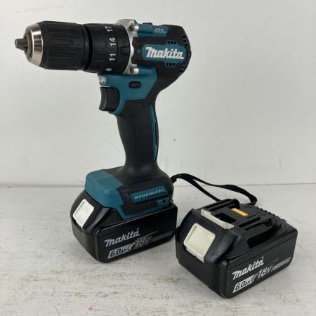 ЗЗ MAKITA マキタ 18v 充電式震動ドライバドリル バッテリーx2付 ※充電器無し HP487D ブルー