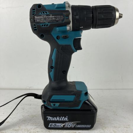 ЗЗ MAKITA マキタ 18v 充電式震動ドライバドリル バッテリーx2付 ※充電器無し HP487D ブルー