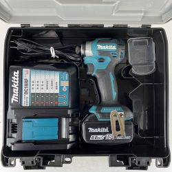 ЗЗ MAKITA マキタ 18v 充電式インパクトドライバ バッテリーx1 充電器 ケース付 TD173D ブルー Bランク