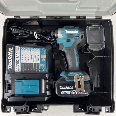 ЗЗ MAKITA マキタ 18v 充電式インパクトドライバ バッテリーx1 充電器 ケース付 TD173D ブルー